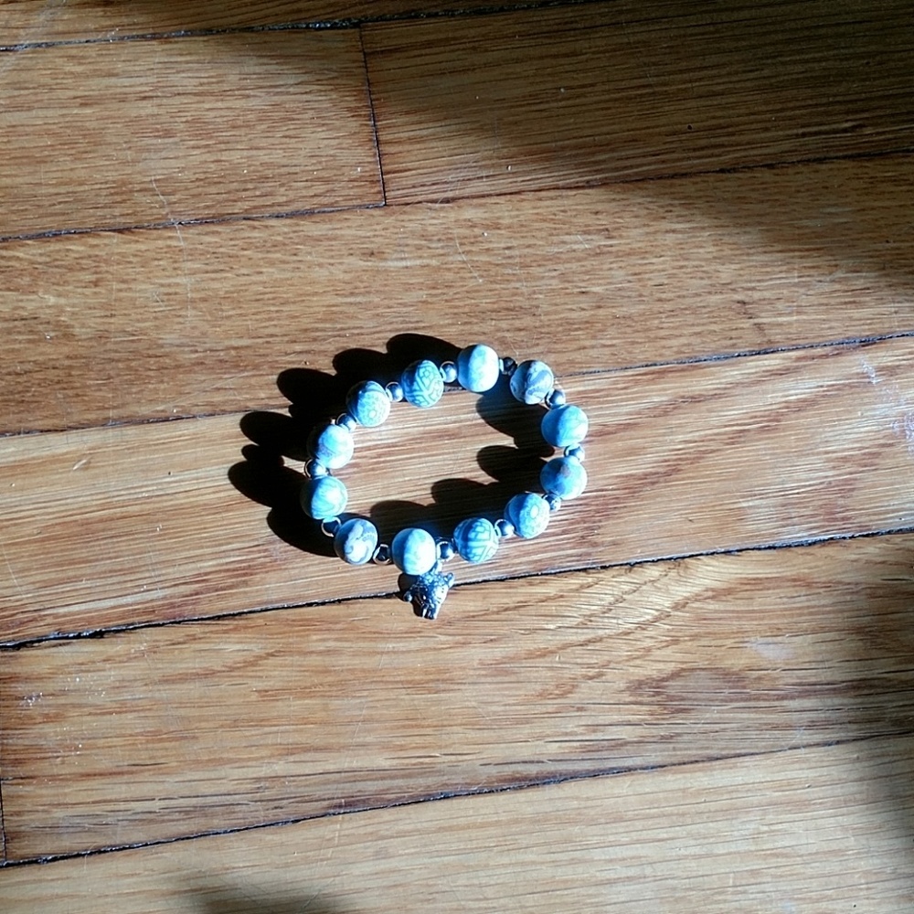 Topaz color beaded braclet